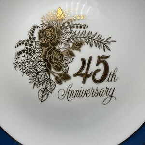 Vintage 1983 45th Anniversary Enesco Made In Japan Plate